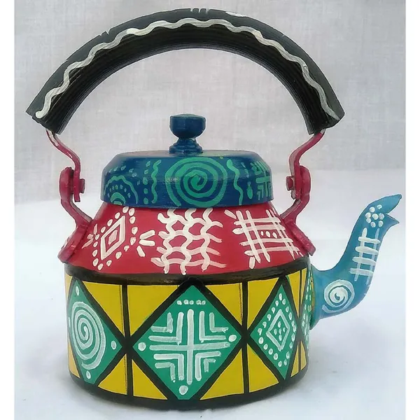 Multicolour_Traditional_Design_Hand_Painted_Tea_Kettle_Pot