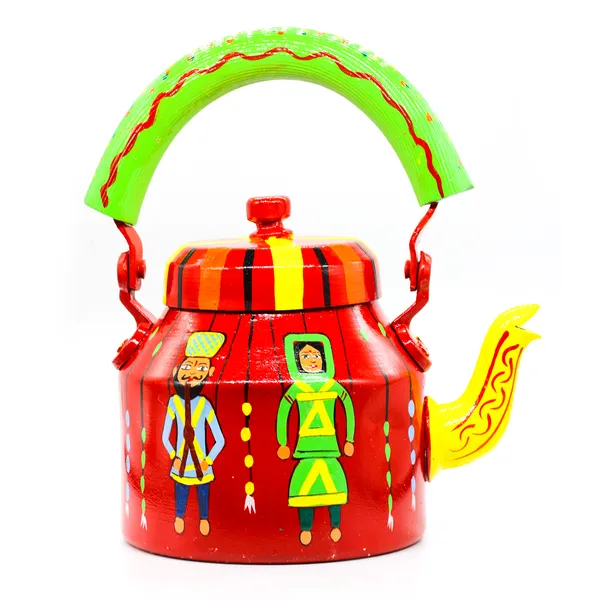 Multicolour_Traditional_Hand_Painted_Figurine_Aluminium_Tea_Kettle_Pot_Set