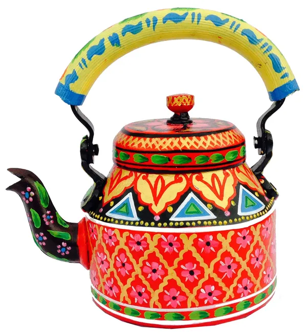 Multicolour_Traditional_Design_Hand_Painted_Tea_Kettle_Pot