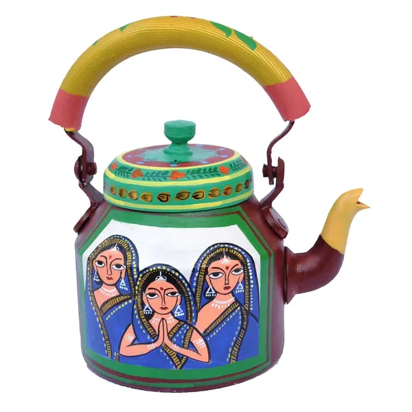 Multicolour_Traditional_Design_Hand_Painted_Tea_Kettle_Pot