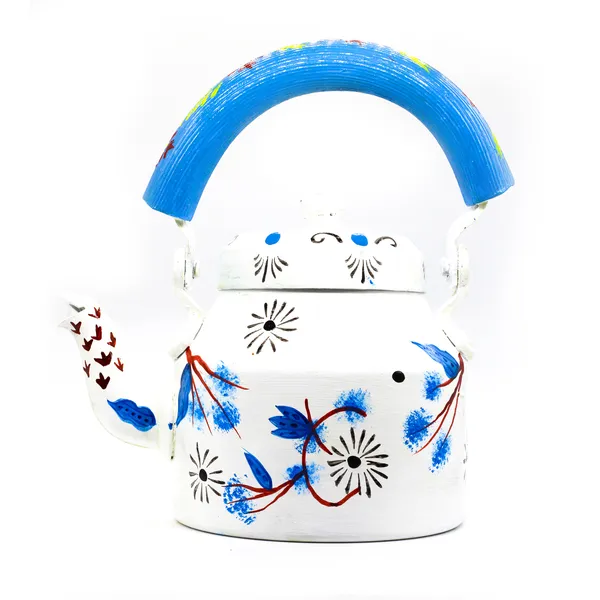 Multicolour_Traditional_Hand_Painted_Figurine_Aluminium_Tea_Kettle_Pot_Set