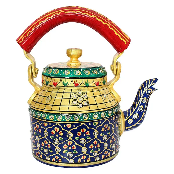 Multicolour_Traditional_Design_Hand_Painted_Tea_Kettle_Pot