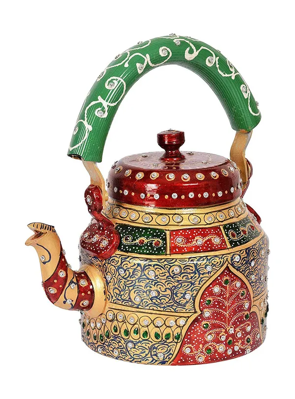 Multicolour_Traditional_Design_Hand_Painted_Tea_Kettle_Pot