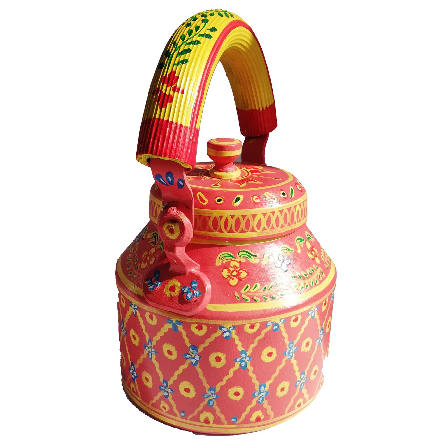 Multicolour_Traditional_Design_Hand_Painted_Tea_Kettle_Pot