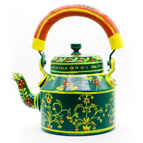 Multicolour_Traditional_Hand_Painted_Figurine_Aluminium_Tea_Kettle_Pot_Set