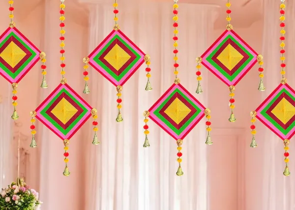 Multicolour_Handmade_Traditional_Design_Woolen_Kites_With_Beads_Pack_Of_4