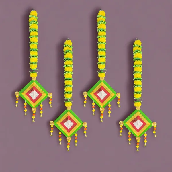 Multicolour_Handmade_Traditional_Design_Woolen_Kites_With_Beads_Pack_Of_4