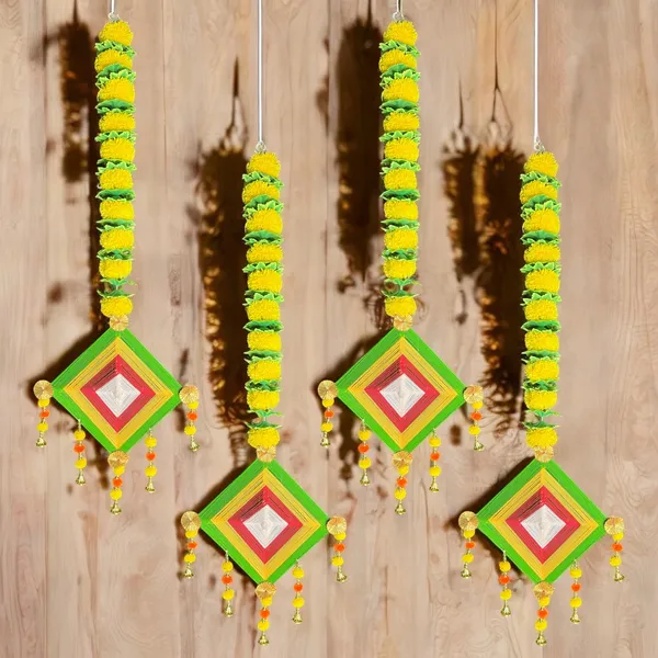 Multicolour_Handmade_Traditional_Design_Woolen_Kites_With_Beads_Pack_Of_4