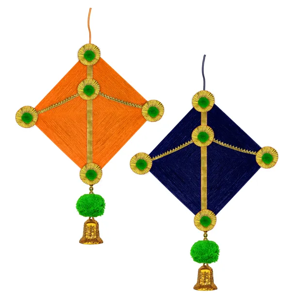 Multicolour_Handmade_Traditional_Design_Woolen_Kites_With_Tassels_Pack_Of_5