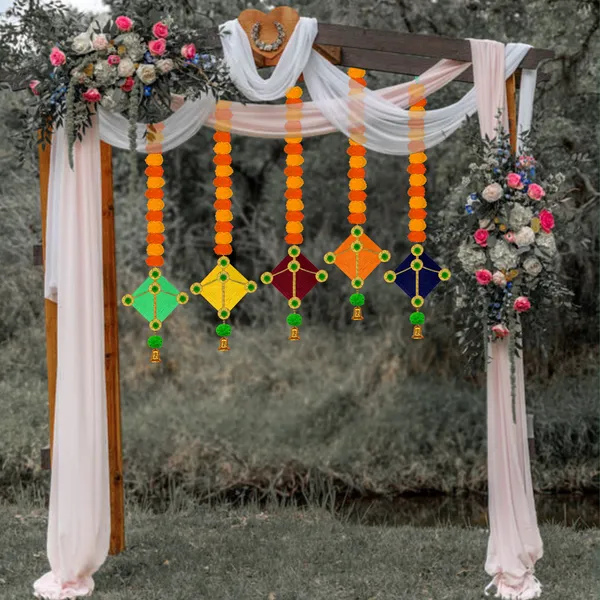 Multicolour_Handmade_Traditional_Design_Woolen_Kites_With_Beads_Pack_Of_4