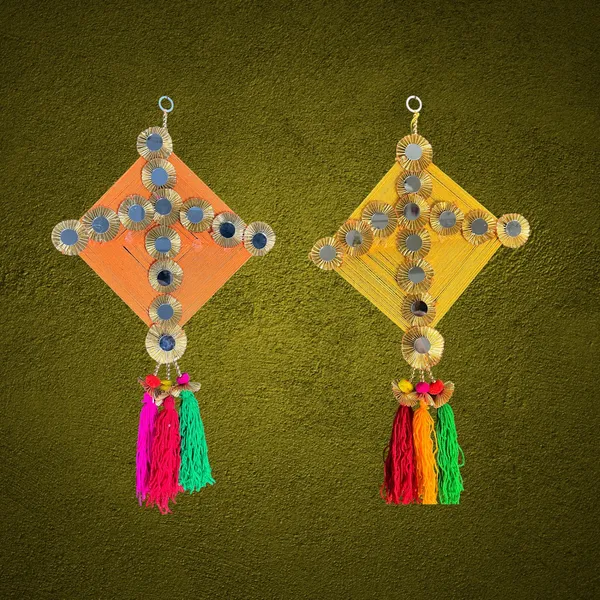Multicolour_Handmade_Traditional_Design_Woolen_Kites_With_Tassels_Pack_Of_4