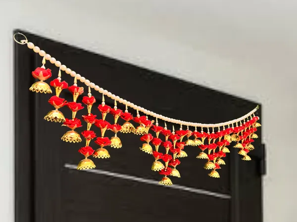 Multicolour_Decorative_Handcrafted_Flower_Door_Toran_With_Beads