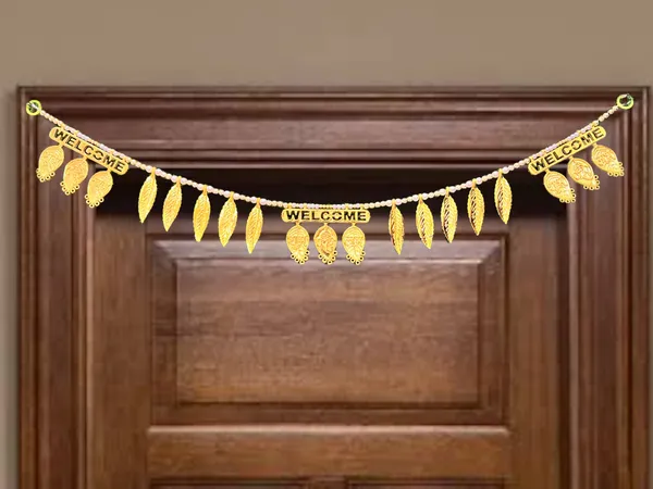Multicolour_Decorative_Handmade_Shubh_Labh_Door_Toran_With_Beads