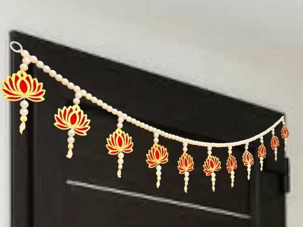 Multicolour_Decorative_Handmade_Traditional_Lotus_Door_Toran