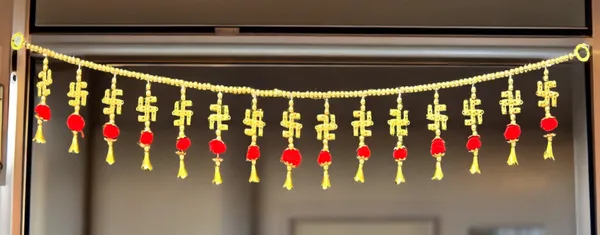 Multicolour_Decorative_Handmade_Swastik_Door_Toran_With_Beads
