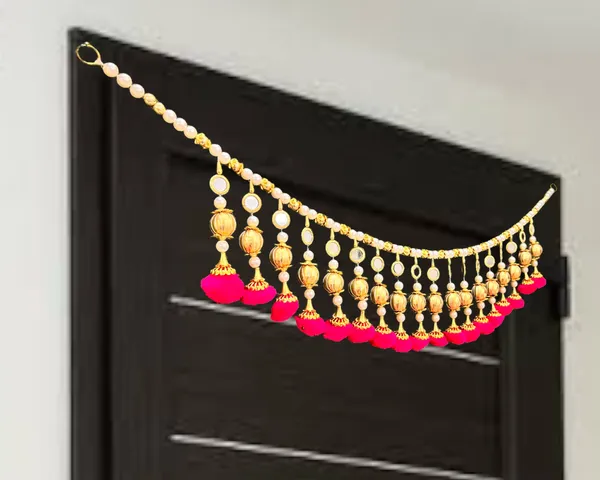 Multicolour_Decorative_Handcrafted_Door_Toran_With_Gota_Ball