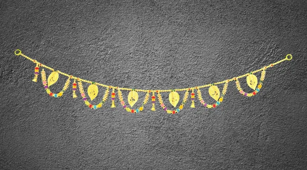 Multicolour_Decorative_Handmade_Bead_Door_Toran_With_Golden_Leaves