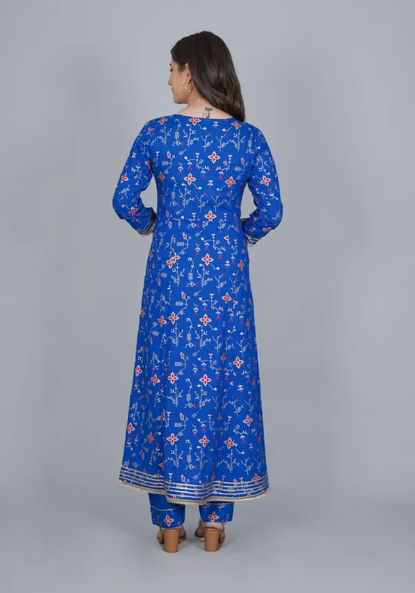 Blue_Viscose_Rayon_Embroidered_Kurta_Sharara_Set_For_Women