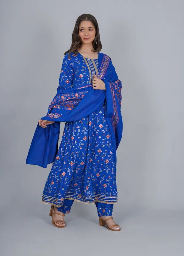 Blue_Viscose_Rayon_Embroidered_Kurta_Sharara_Set_For_Women