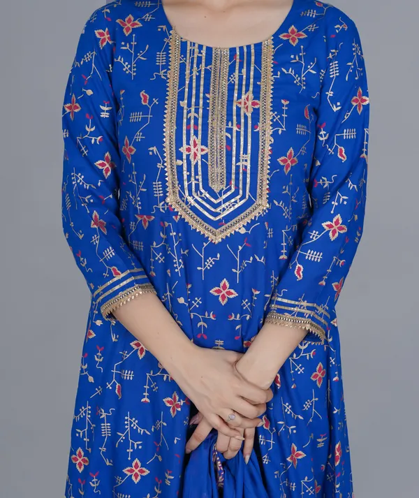 Blue_Viscose_Rayon_Embroidered_Kurta_Sharara_Set_For_Women