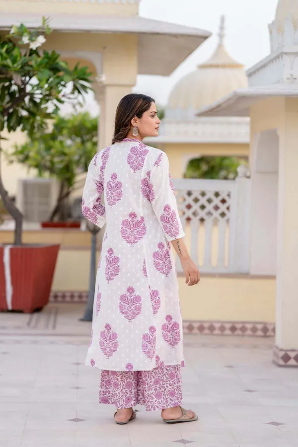 Purple_Pure_Cotton_Floral_Print_Kurta_Palazzo_Set_For_Women