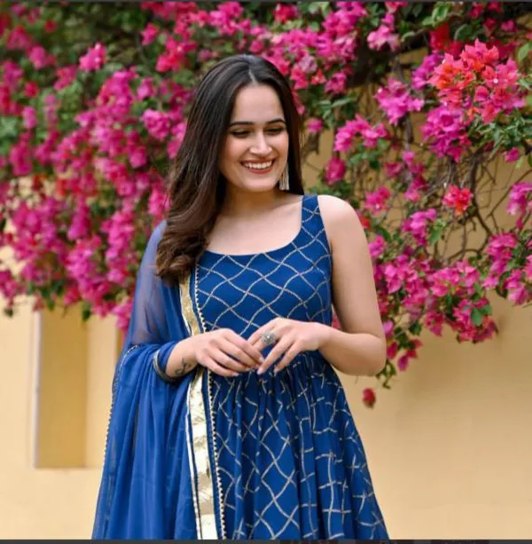 Light_Blue_Viscose_Rayon_Striped_Kurta_Sharara_Set_For_Women