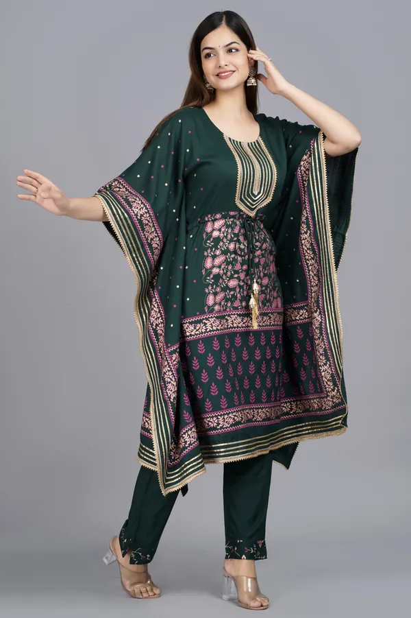 Dark_Blue_Viscose_Rayon_Printed_Kaftan_Pant_Set_For_Women
