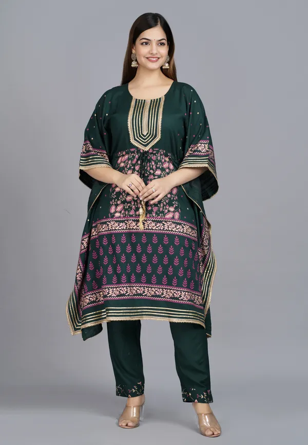 Dark_Blue_Viscose_Rayon_Printed_Kaftan_Pant_Set_For_Women