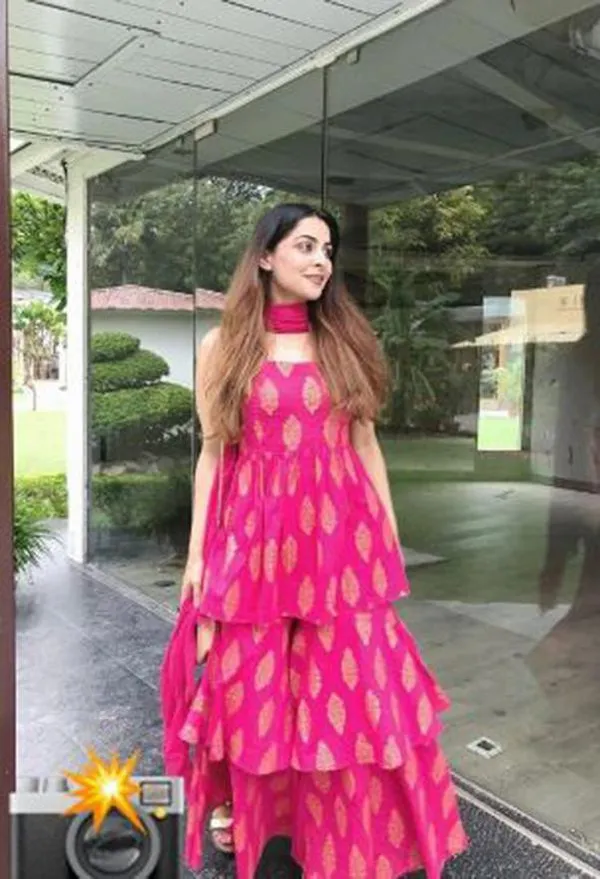 Pink_Viscose_Rayon_Printed_Kurti_Sharara_Set_For_Women