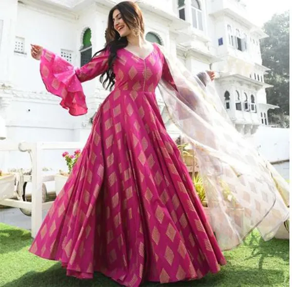 Pink_Viscose_Rayon_Printed_Kurta__Set_For_Women
