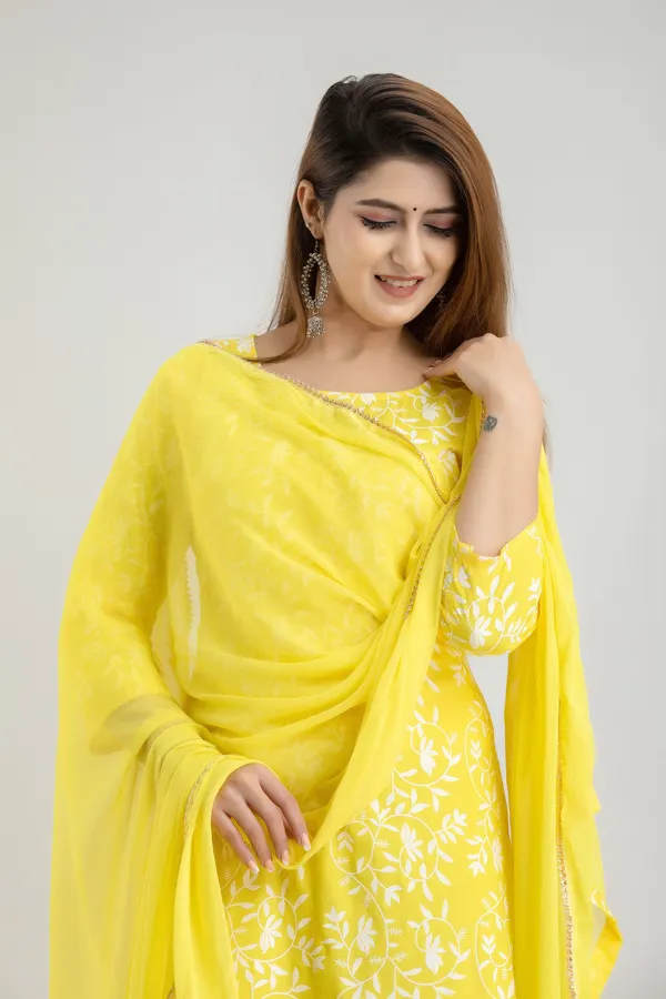 Yellow_Viscose_Rayon_Printed_A-Line_Kurta_For_Women