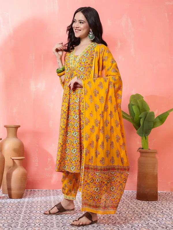 Yellow_Embrodary_Kurta_Plazzo_With_Dupatta_sets