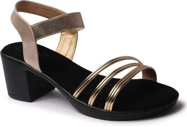 Gold::Black_D__Leather_Sandal__Casual::Party::Formal_Sandals__For_Women
