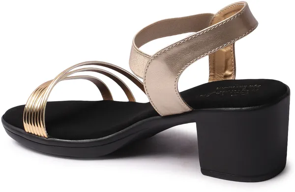 Gold::Black_D__Leather_Sandal__Casual::Party::Formal_Sandals__For_Women