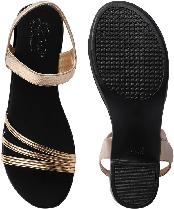 Gold::Black_D__Leather_Sandal__Casual::Party::Formal_Sandals__For_Women