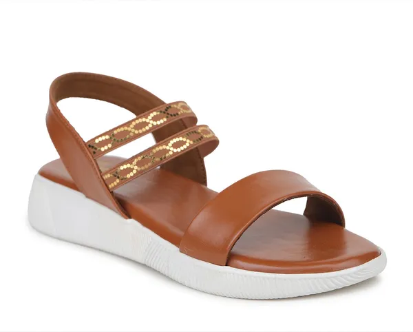 LADOO'S_Women_Wedges_(Tan_,_5)