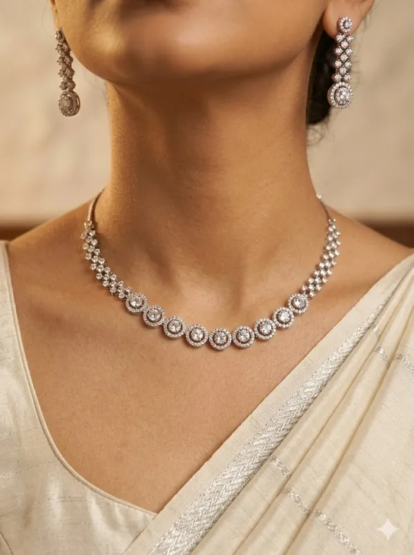 Silver_White_Premium____With_Stone_Choker_Set_For_Women