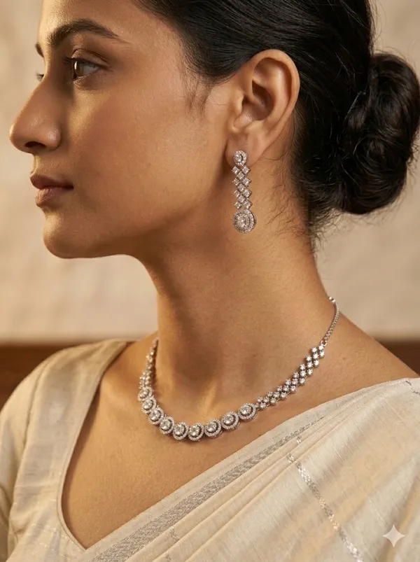 Silver_White_Premium____With_Stone_Choker_Set_For_Women