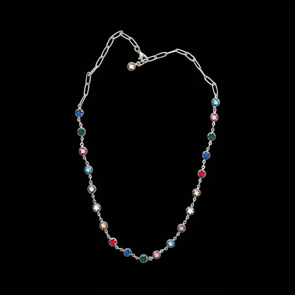 Silver_With_Multicolor_Premium____Necklace_For_Women