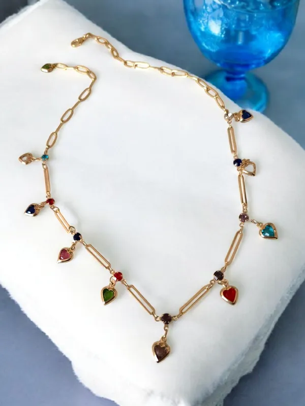 Golden_With_Multicolor_Premium____Necklace_For_Women