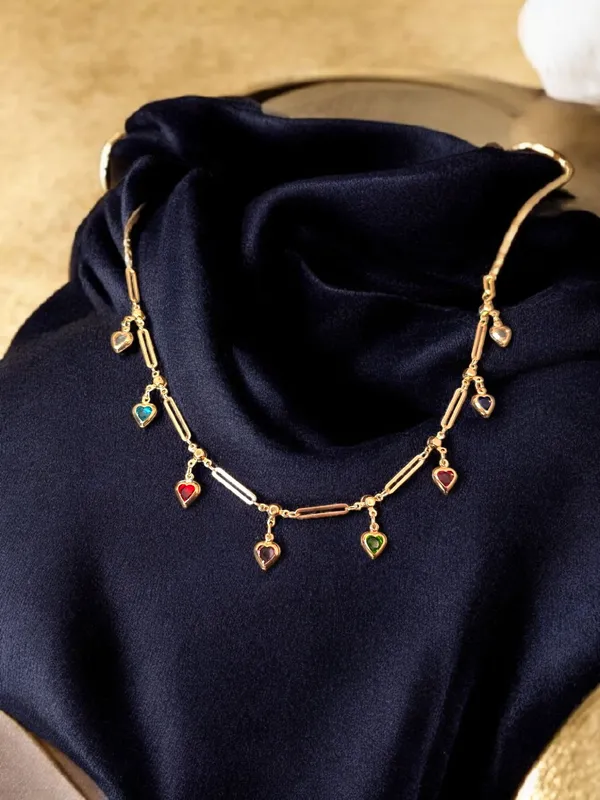 Golden_With_Multicolor_Premium____Necklace_For_Women