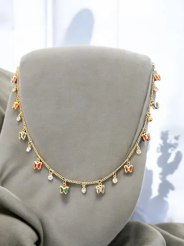 Golden_With_Multicolor_Premium____Necklace_For_Women
