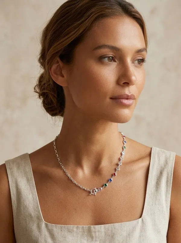 Silver_With_Multicolor_Premium____Necklace_For_Women