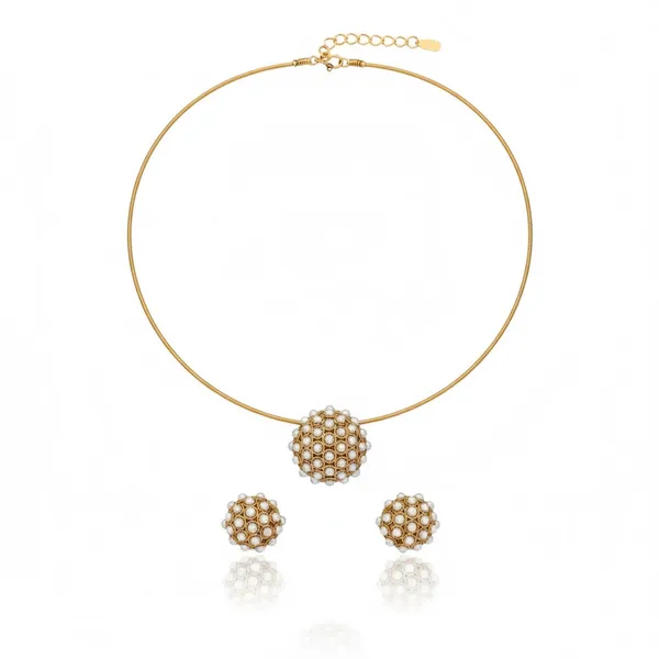 Golden_And_Pearl_Premium____Necklace_Set_For_Women