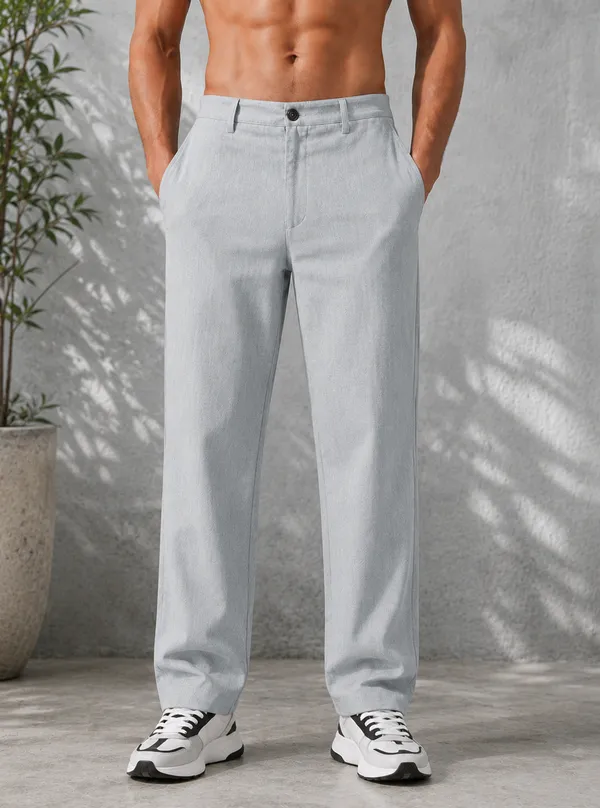 Men's_Silver_Cotton__Linen_Trouser