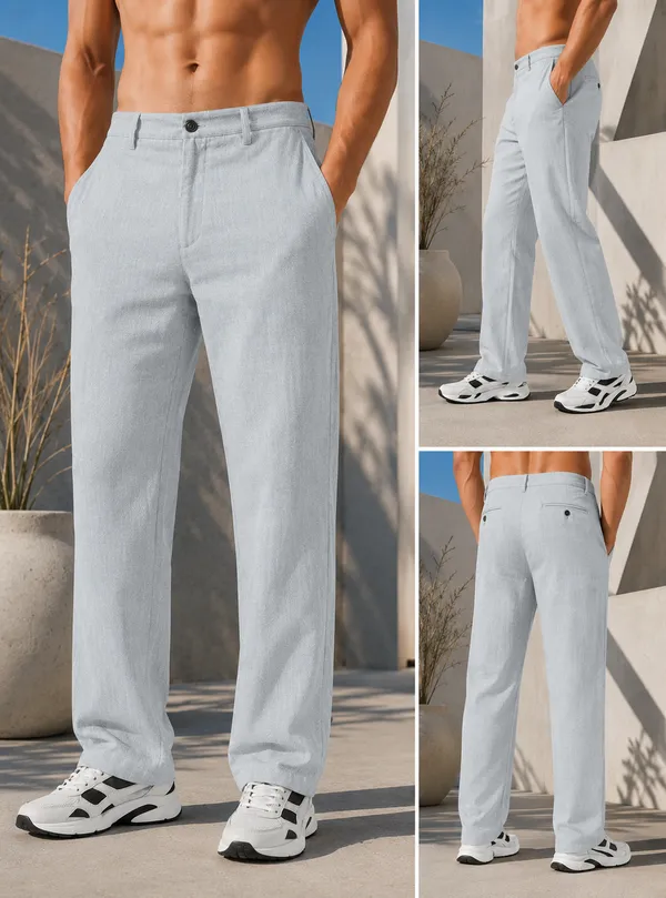 Men's_Silver_Cotton__Linen_Trouser