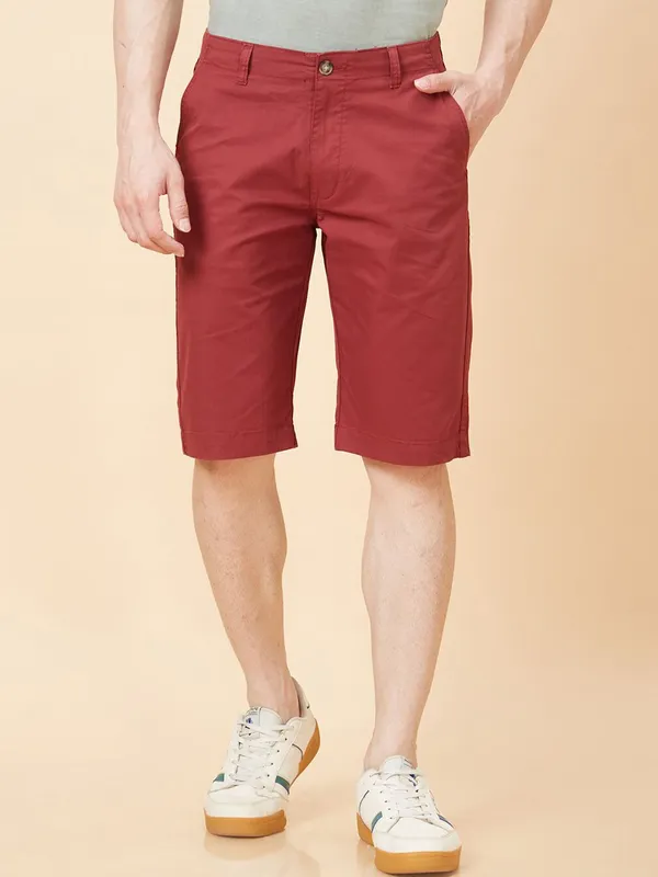 Men_Maroon_Mid-Rise_Chino_Shorts
