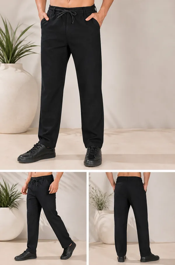 Black_Color_Cotton-Linen_Trousers_For_Men