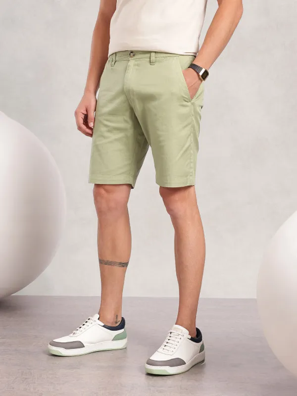 Parrot_Color_Men_Solid_Pure_Cotton_Slim_Fit_Chino_Shorts