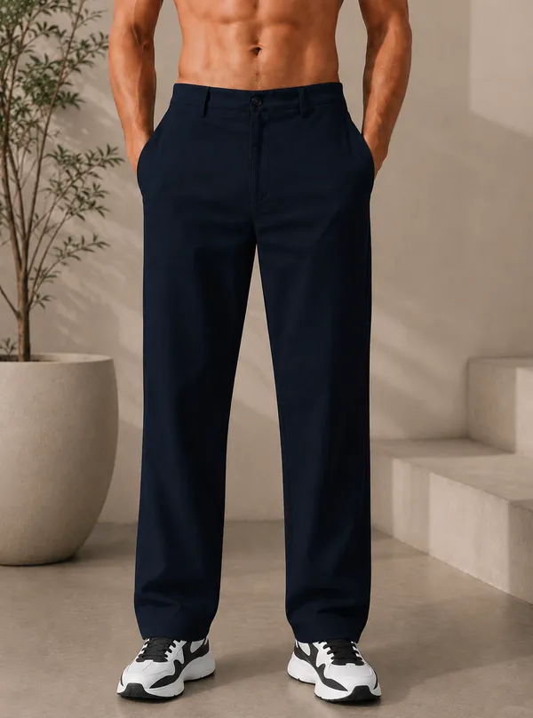Men's_Navy_Blue_Cotton__Linen_Trouser